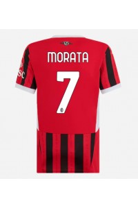 AC Milan Alvaro Morata #7 Voetbaltruitje Thuis tenue Dames 2024-25 Korte Mouw